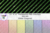 Glitter Diagonal Line Transparent Paper Overlay - Seamless